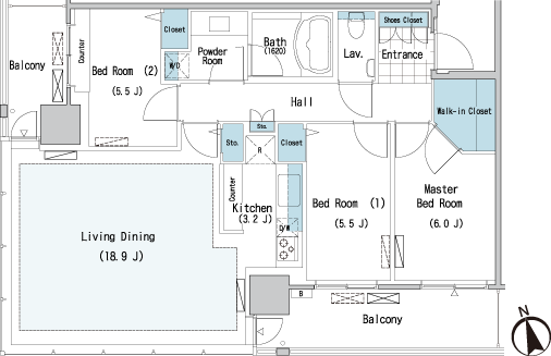 D15 type 3LDK �Ԏ�}